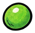 Eine einzige grüne Erbse